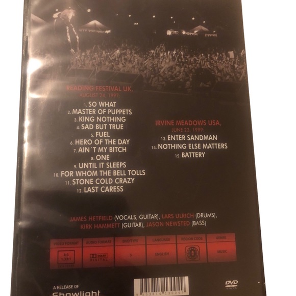 Metallica: The Early Days (DVD, 2012) Reading Festival 1997, Irvine Meadows 1999 - Picture 9 of 9